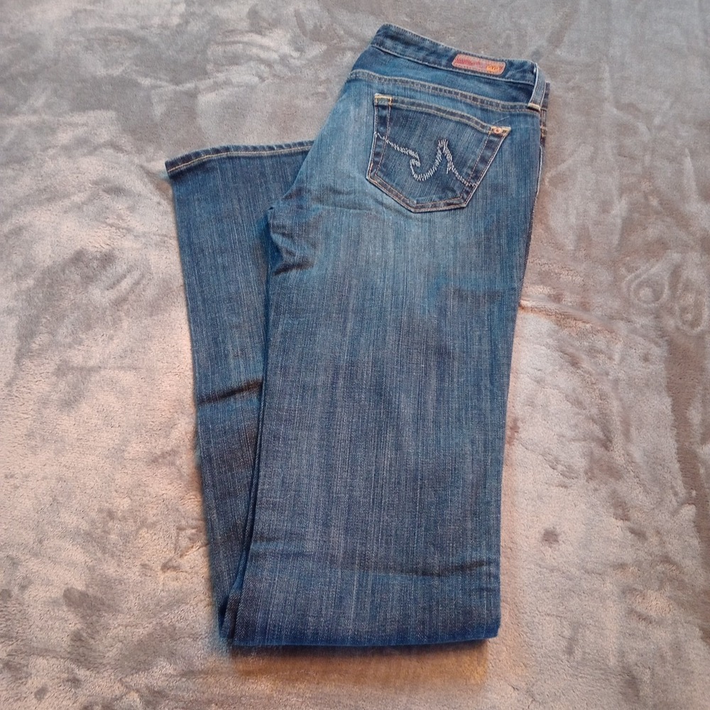 AG Adriano Goldschmied Casablanca Slim Straight Blue Jeans Size 27 R (29X30)